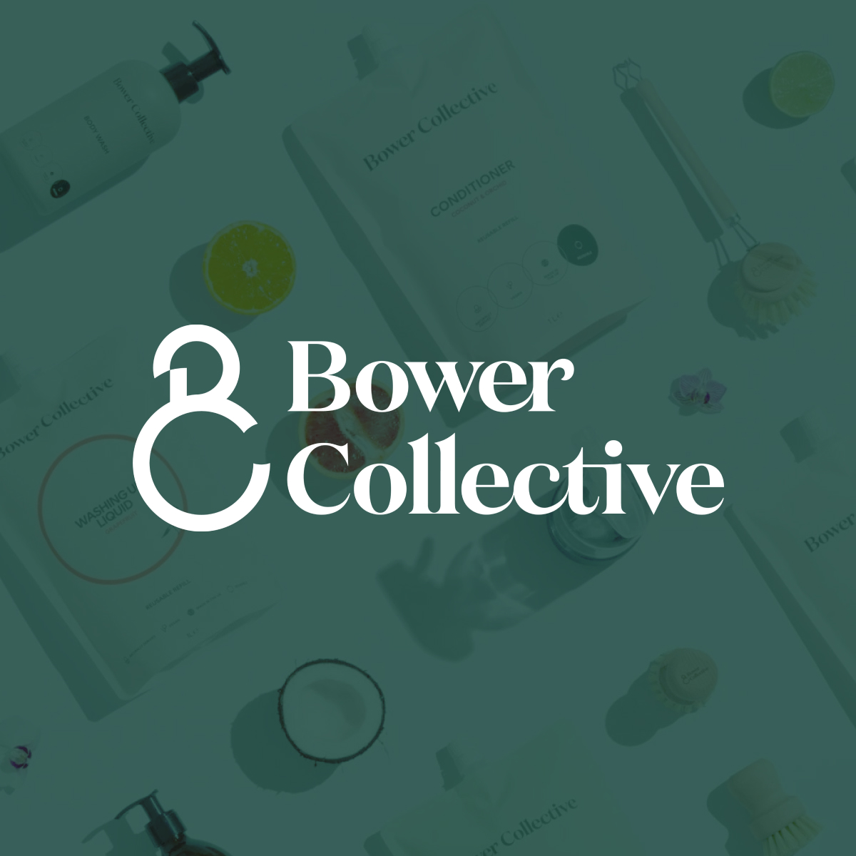 bower collective logo on green